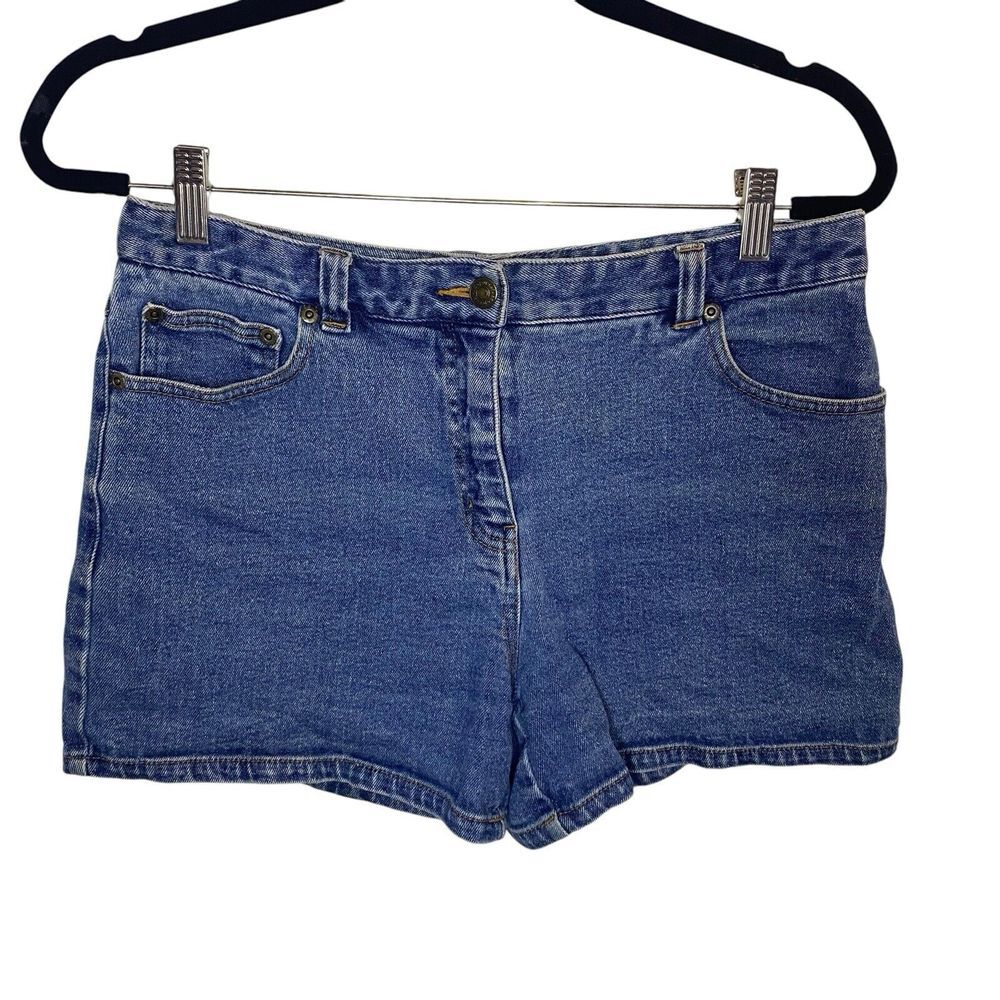 Vintage Jeanology Jean Shorts Women Size 10 Blue Stretch Denim Shortie 90'S Y2K